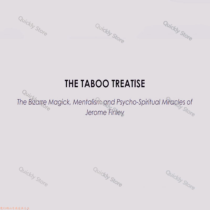 Magic Tricks - 2025 Taboo Treatise de Jerome Finley-trucos