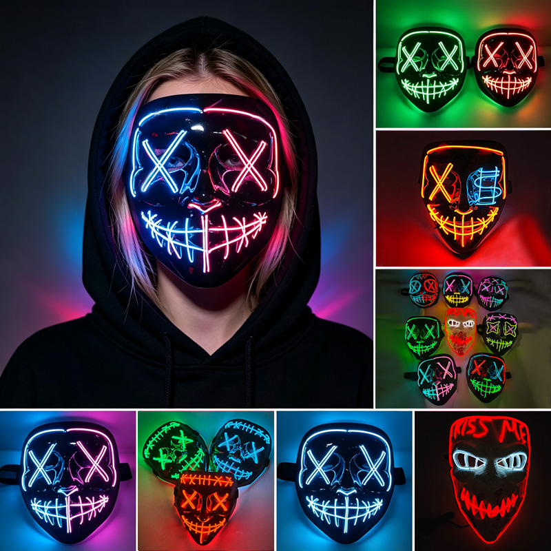 Led Purge Mask Halloween - Personalización profesional Máscara de purga LED