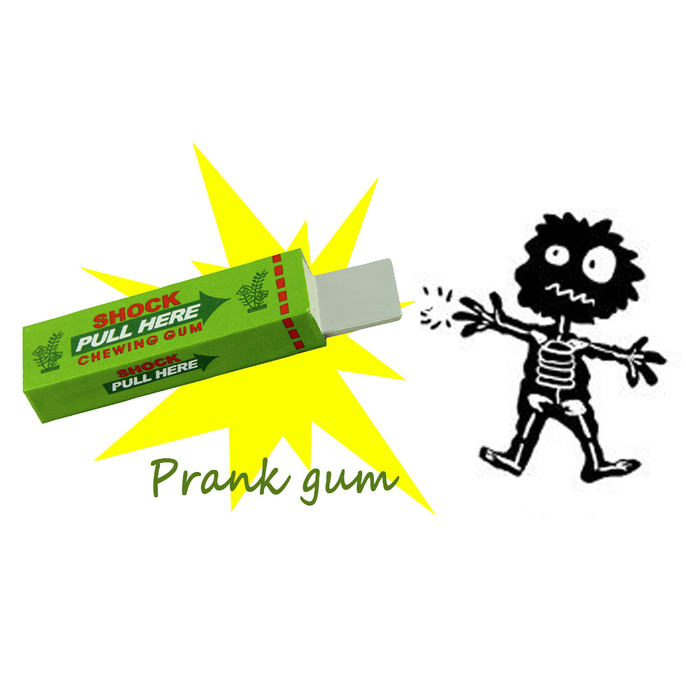 Shock Pen Prank Toy - Goma de mascar de choque eléctrico,