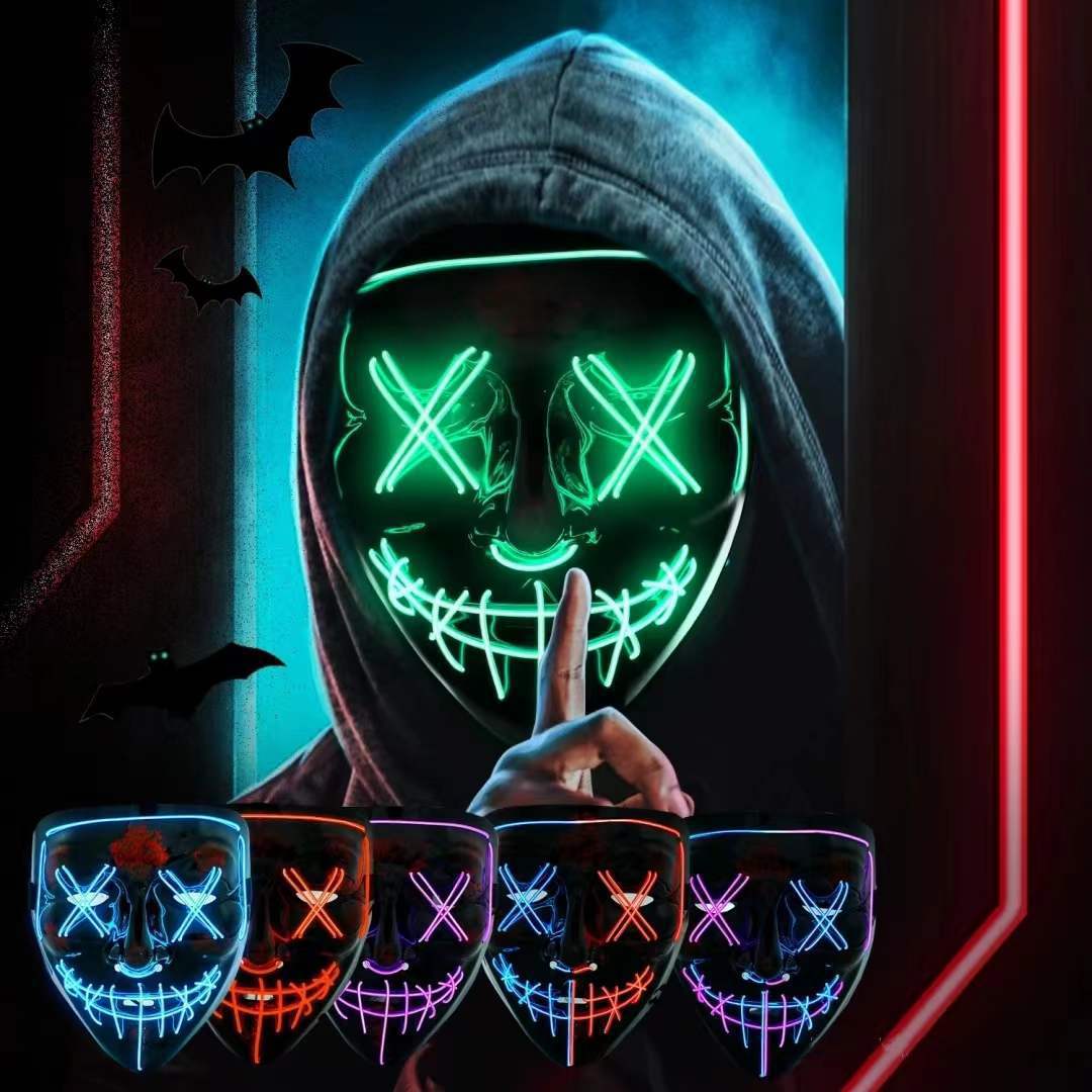 Máscara LED de neón inalámbric - Led Purge Mask Halloween reseña y precio