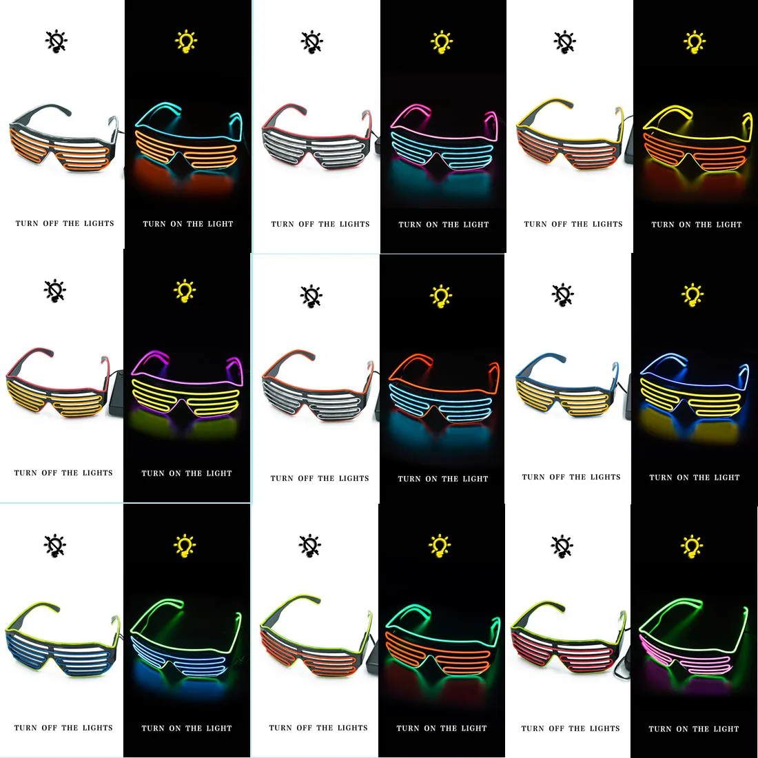 Gafas LED brillantes Gafas lum - Glow In The Dark Party Glasses reseña y precio