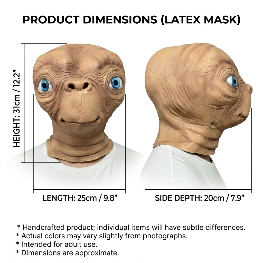 ET Alien Máscara de látex Hall - Latex Alien Mask Realistic reseña y precio