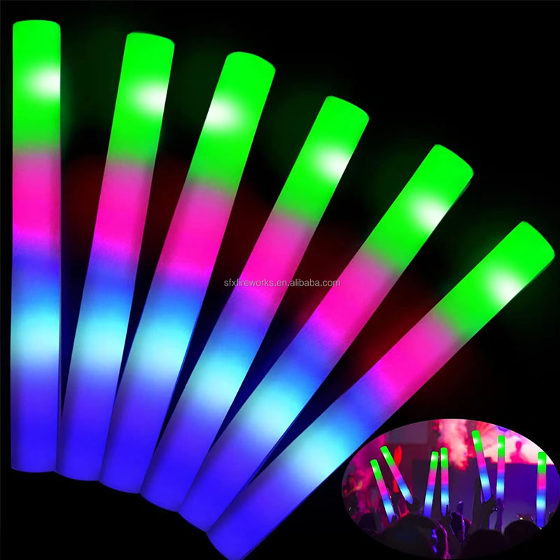 20 Barras Luminosas de Espuma  - Flashing Led Foam Sticks Party reseña y precio