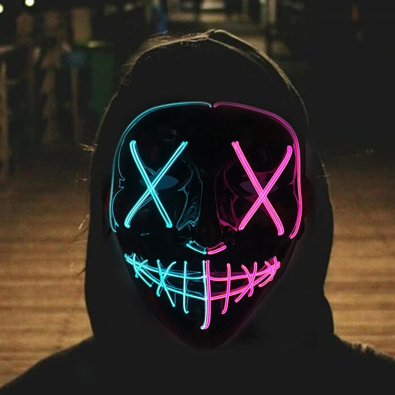 Mascarilla facial de purga con - Led Purge Mask Halloween reseña y precio