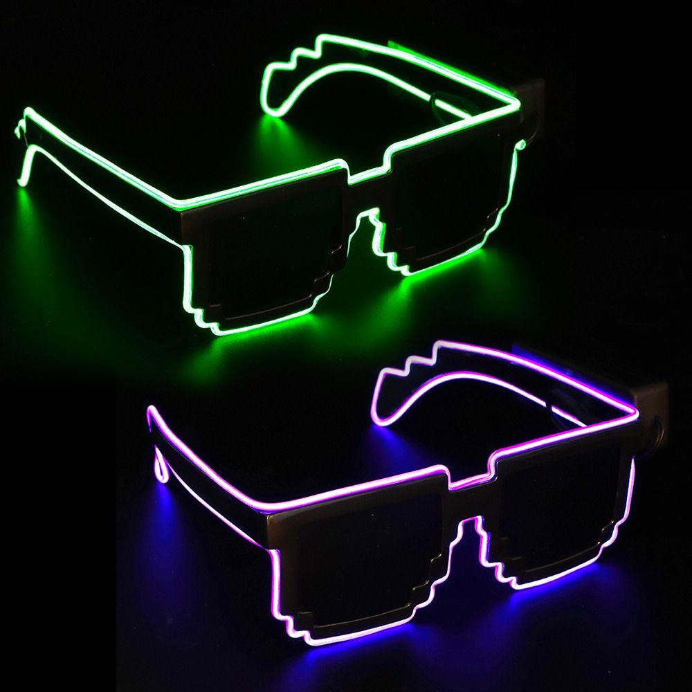 Gafas LED de mosaico novedosas - Glow In The Dark Party Glasses reseña y precio