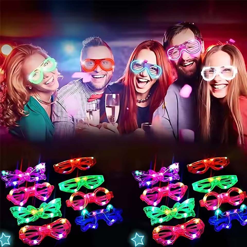 10/20/30/40/50 Uds. Gafas LED  - Glow In The Dark Party Glasses reseña y precio
