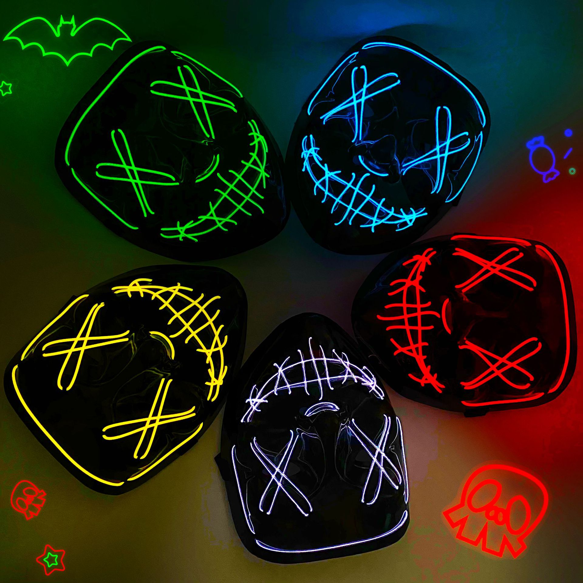 Máscara Led Halloween Carnaval - Led Purge Mask Halloween reseña y precio