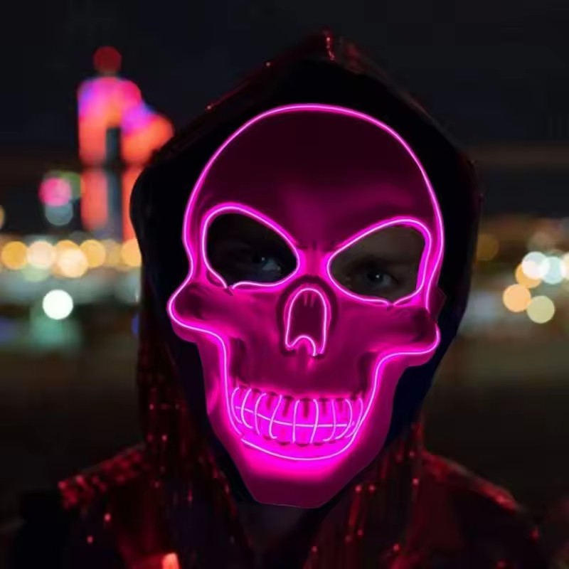 Máscara de neón con luz Led, m - Led Purge Mask Halloween reseña y precio