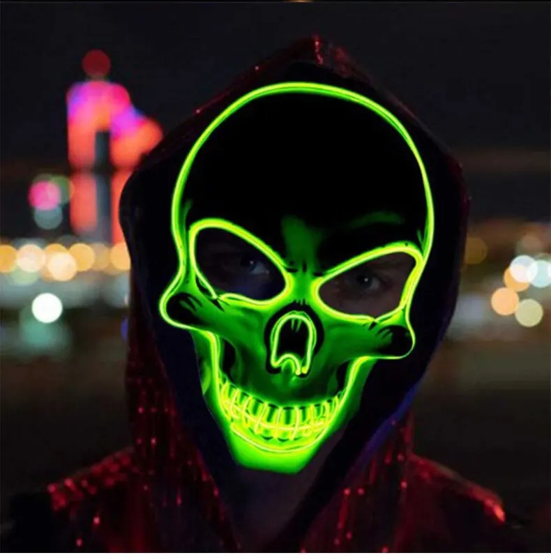 Máscara de neón con luz Led, m - Led Purge Mask Halloween reseña y precio