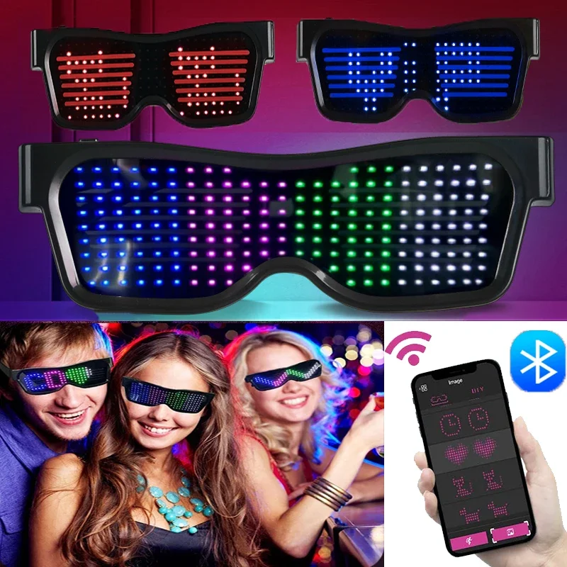 Gafas LED multilingüe Bluetoot - Glow In The Dark Party Glasses reseña y precio